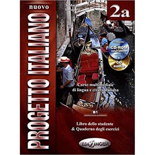 Nuovo Progetto Italiano 2a : Libro studente + quaderno degli esercizi +CD-ROM+ CD-audio (B1)
