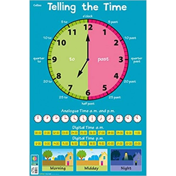 Collins Children’s Poster - Telling the Time 